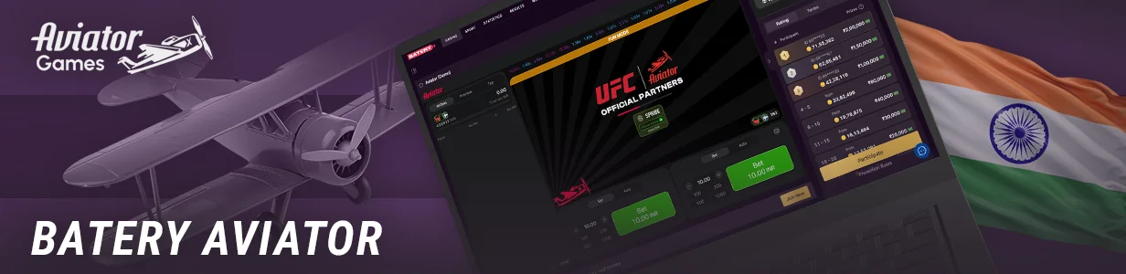 Batery Online Casino for Playing Aviator for Indians
