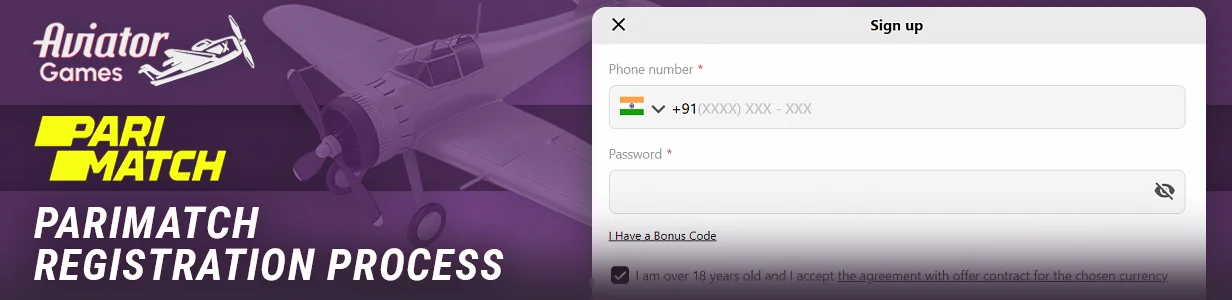 Guide to registering an account to play Aviator at Parimatch Casino